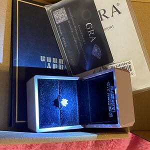 Stunning Diamond Ring with Silver Band